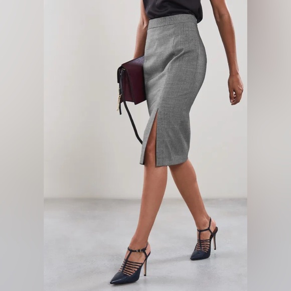Reiss Alber Gray Pencil Skirt - Picture 1 of 8